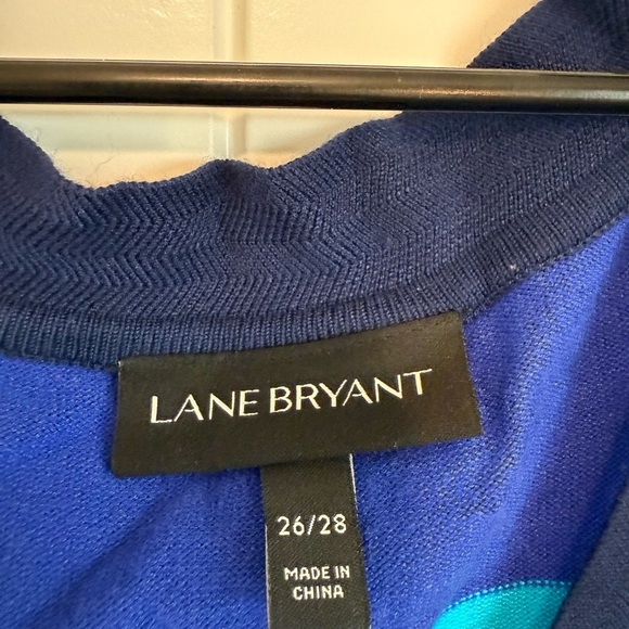 LANE BRYANT PLUS striped blue sweater women's 26/28 - Picture 7 of 7